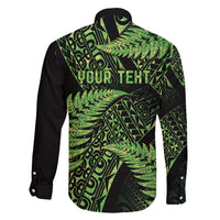 New Zealand Rugby Pacific Personalised Family Matching Short Sleeve Bodycon Dress and Hawaiian Shirt All Lime Maori Pasifika Fern Pattern LT9 - Polynesian Pride