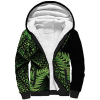New Zealand Rugby Pacific Personalised Sherpa Hoodie All Lime Maori Pasifika Fern Pattern LT9 Unisex Lime - Polynesian Pride