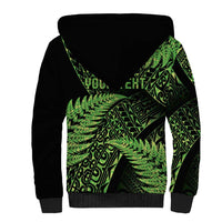 New Zealand Rugby Pacific Personalised Sherpa Hoodie All Lime Maori Pasifika Fern Pattern LT9 - Polynesian Pride