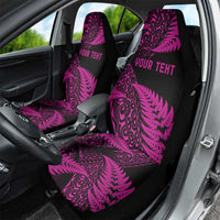 New Zealand Rugby Pacific Personalised Car Seat Cover All Pink Maori Pasifika Fern Pattern LT9 - Polynesian Pride