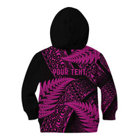 New Zealand Rugby Pacific Personalised Kid Hoodie All Pink Maori Pasifika Fern Pattern LT9 - Polynesian Pride