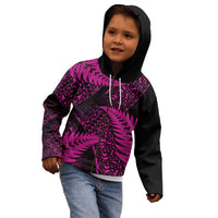 New Zealand Rugby Pacific Personalised Kid Hoodie All Pink Maori Pasifika Fern Pattern LT9 - Polynesian Pride