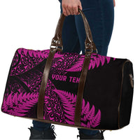 New Zealand Rugby Pacific Personalised Travel Bag All Pink Maori Pasifika Fern Pattern LT9 - Polynesian Pride