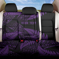 New Zealand Rugby Pacific Personalised Back Car Seat Cover All Purple Maori Pasifika Fern Pattern LT9 One Size Purple - Polynesian Pride