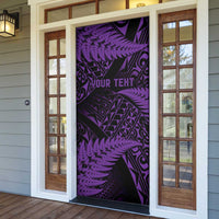 New Zealand Rugby Pacific Personalised Door Cover All Purple Maori Pasifika Fern Pattern LT9 - Polynesian Pride