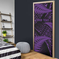 New Zealand Rugby Pacific Personalised Door Cover All Purple Maori Pasifika Fern Pattern LT9 - Polynesian Pride
