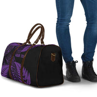 New Zealand Rugby Pacific Personalised Travel Bag All Purple Maori Pasifika Fern Pattern LT9 - Polynesian Pride