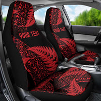 New Zealand Rugby Pacific Personalised Car Seat Cover All Red Maori Pasifika Fern Pattern LT9 - Polynesian Pride