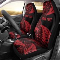 New Zealand Rugby Pacific Personalised Car Seat Cover All Red Maori Pasifika Fern Pattern LT9 - Polynesian Pride