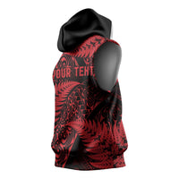 New Zealand Rugby Pacific Personalised Sleeveless Hoodie All Red Maori Pasifika Fern Pattern LT9 - Polynesian Pride