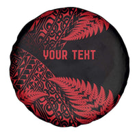 New Zealand Rugby Pacific Personalised Spare Tire Cover All Red Maori Pasifika Fern Pattern LT9 - Polynesian Pride