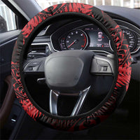 New Zealand Rugby Pacific Steering Wheel Cover All Red Maori Pasifika Fern Pattern