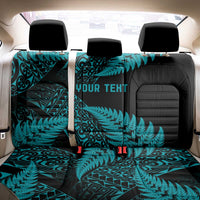 New Zealand Rugby Pacific Personalised Back Car Seat Cover All Turquoise Maori Pasifika Fern Pattern LT9 - Polynesian Pride