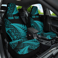New Zealand Rugby Pacific Personalised Car Seat Cover All Turquoise Maori Pasifika Fern Pattern LT9 One Size Turquoise - Polynesian Pride