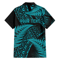 New Zealand Rugby Pacific Personalised Family Matching Puletasi and Hawaiian Shirt All Turquoise Maori Pasifika Fern Pattern LT9 - Polynesian Pride
