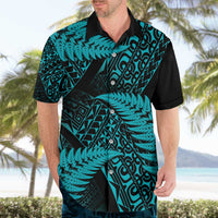 New Zealand Rugby Pacific Personalised Hawaiian Shirt All Turquoise Maori Pasifika Fern Pattern LT9 - Polynesian Pride