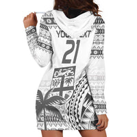 Custom Fiji Rugby Hoodie Dress Polynesian Fijian Masi Palm Tree LT9 - Polynesian Pride