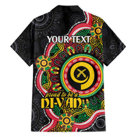 Vanuatu Personalised Family Matching Short Sleeve Bodycon Dress and Hawaiian Shirt Aboriginal Dot Paitnting LT9 - Polynesian Pride