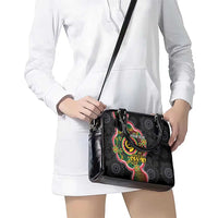 Vanuatu Personalised Shoulder Handbag Aboriginal Dot Paitnting - Polynesian Pride