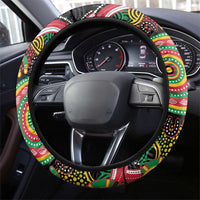 Vanuatu Steering Wheel Cover Aboriginal Dot Paitnting - Polynesian Pride