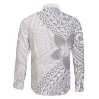 Lotu Tamaiti White Sunday Family Matching Off Shoulder Short Dress and Hawaiian Shirt Pacific Plumeria Flowers - White Version LT9 - Polynesian Pride