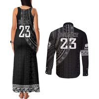 Custom Fiji New Zealand Rugby Couples Matching Tank Maxi Dress and Long Sleeve Button Shirt Make History Together LT9 - Polynesian Pride