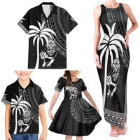 Custom Fiji New Zealand Rugby Family Matching Tank Maxi Dress and Hawaiian Shirt Make History Together LT9 - Polynesian Pride