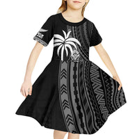 Custom Fiji New Zealand Rugby Kid Short Sleeve Dress Make History Together LT9 - Polynesian Pride