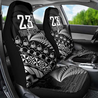 Custom Fiji New Zealand Rugby Car Seat Cover Cibi Dance with Black Fern LT9 - Polynesian Pride