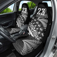 Custom Fiji New Zealand Rugby Car Seat Cover Cibi Dance with Black Fern LT9 - Polynesian Pride