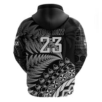Custom Fiji New Zealand Rugby Hoodie Cibi Dance with Black Fern LT9 - Polynesian Pride