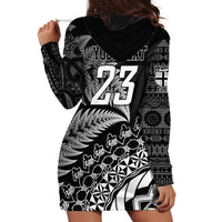Custom Fiji New Zealand Rugby Hoodie Dress Cibi Dance with Black Fern LT9 - Polynesian Pride