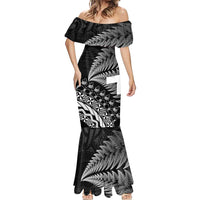 Custom Fiji New Zealand Rugby Mermaid Dress Cibi Dance with Black Fern LT9 - Polynesian Pride