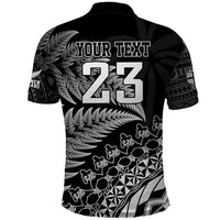 Custom Fiji New Zealand Rugby Polo Shirt Cibi Dance with Black Fern LT9 - Polynesian Pride