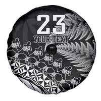 Custom Fiji New Zealand Rugby Spare Tire Cover Cibi Dance with Black Fern LT9 - Polynesian Pride