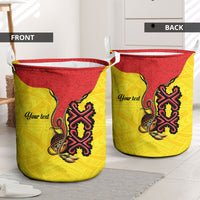 Personalised Papua New Guinea Oro Necklace Laundry Basket Gold Melanesia Traditional Pattern LT9 - Polynesian Pride