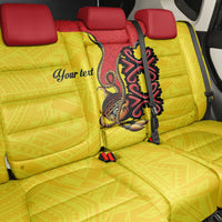 Personalised Papua New Guinea Oro Necklace Back Car Seat Cover Gold Melanesia Traditional Pattern LT9 - Polynesian Pride