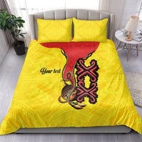 Personalised Papua New Guinea Oro Necklace Bedding Set Gold Melanesia Traditional Pattern LT9 - Polynesian Pride