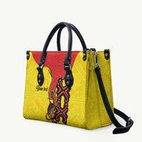 Personalised Papua New Guinea Oro Necklace Leather Bag Gold Melanesia Traditional Pattern LT9 Gold - Polynesian Pride