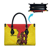 Personalised Papua New Guinea Oro Necklace Leather Bag Gold Melanesia Traditional Pattern LT9 - Polynesian Pride