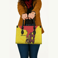 Personalised Papua New Guinea Oro Necklace Leather Bag Gold Melanesia Traditional Pattern LT9 - Polynesian Pride