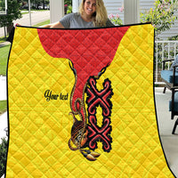 Personalised Papua New Guinea Oro Necklace Quilt Gold Melanesia Traditional Pattern LT9 Gold - Polynesian Pride