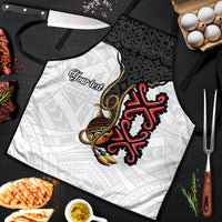 Personalised Papua New Guinea Oro Necklace Apron Black Melanesia Traditional Pattern LT9 Black - Polynesian Pride