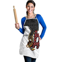 Personalised Papua New Guinea Oro Necklace Apron Black Melanesia Traditional Pattern LT9 - Polynesian Pride