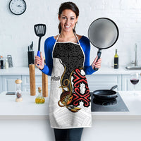 Personalised Papua New Guinea Oro Necklace Apron Black Melanesia Traditional Pattern LT9 - Polynesian Pride