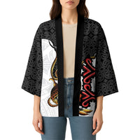 Personalised Papua New Guinea Oro Necklace Kimono Black Melanesia Traditional Pattern LT9 - Polynesian Pride