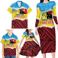 Personalised Torba PNG Forever Family Matching Long Sleeve Bodycon Dress and Hawaiian Shirt Polynesian Sand Art LT9 - Polynesian Pride