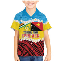 Personalised Torba PNG Forever Family Matching Mermaid Dress and Hawaiian Shirt Polynesian Sand Art LT9 Son's Shirt Green - Polynesian Pride