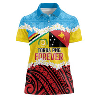 Personalised Torba PNG Forever Women Polo Shirt Polynesian Sand Art - Polynesian Pride