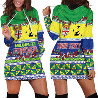 Personalised Malampa Fiji Forever Hoodie Dress Tagimoucia Polynesian Sand Drawing LT9 - Polynesian Pride